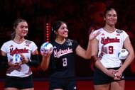 Lexi Rodriguez (C) played her final game for the Nebraska Volleyball team at the 2024 Division I Women's Volleyball Semifinals - (Image via Getty)